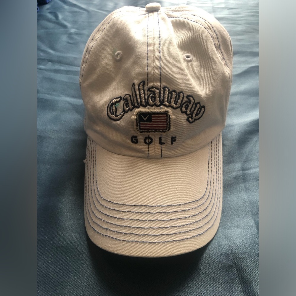 Callaway Tan Golf Hat with Embroidered Logo - Picture 2 of 8